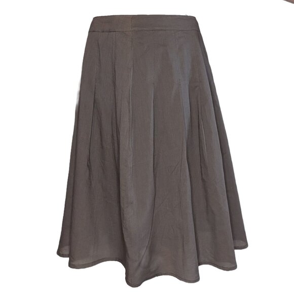 Summer Weight Beige Cotton Skirt Sz Large - Picture 1 of 8